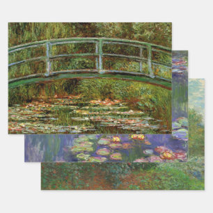 Monet Französische Japanische Brücke Giverney Geschenkpapier Set