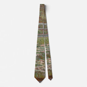 Monet Französische Japanische Brücke Kunst Krawatt Krawatte