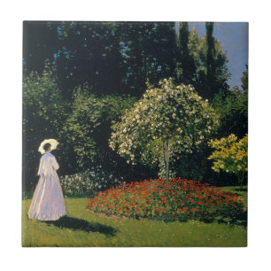 Monet - Frau im Garten Fliese