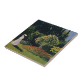 Monet - Frau im Garten Fliese (Seite)