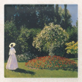 Monet - Frau im Garten Glasuntersetzer (Vorderseite)