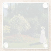 Monet - Frau im Garten Glasuntersetzer (Rückseite)