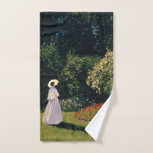 Monet - Frau im Garten Handtuch (Handtuch)
