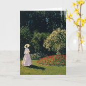 Monet - Frau im Garten Karte (Gelbe Blume)