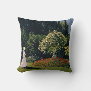 Monet - Frau im Garten Kissen