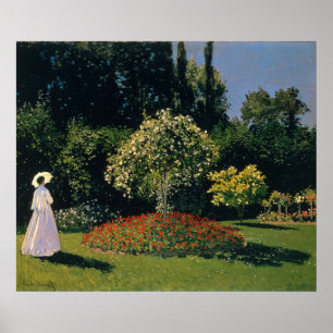 Monet - Frau im Garten Poster