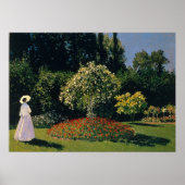 Monet - Frau im Garten Poster (Vorne)
