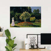 Monet - Frau im Garten Poster (Heimbüro)