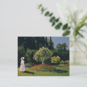 Monet - Frau im Garten Postkarte (Stehend Vorderseite)