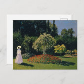 Monet - Frau im Garten Postkarte (Vorne/Hinten)