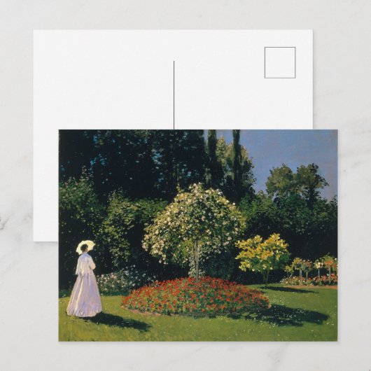 Monet - Frau im Garten Postkarte (Vorne/Hinten)