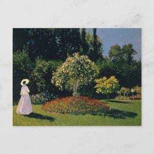 Monet - Frau im Garten Postkarte