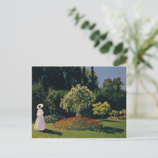 Monet - Frau im Garten Postkarte (Stehend Vorderseite)