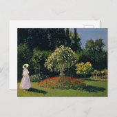 Monet - Frau im Garten Postkarte (Vorne/Hinten)