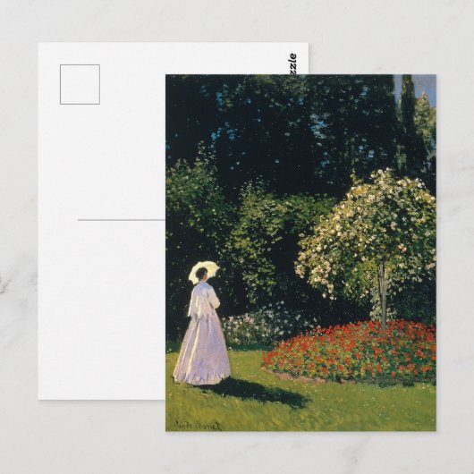 Monet - Frau im Garten Postkarte (Vorne/Hinten)