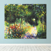 Monet - Frau im Garten, schöne Kunstmalerei Leinwanddruck (Insitu (Holzboden))