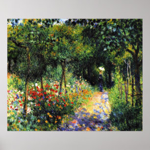 Monet - Frau im Garten, schöne Kunstmalerei Poster