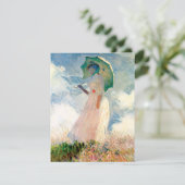 Monet Frau mit ein Sonnenschirm-Einladungen Einladung (Stehend Vorderseite)