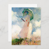 Monet Frau mit ein Sonnenschirm-Einladungen Einladung (Vorne/Hinten)