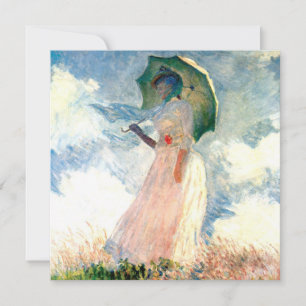 Monet Frau mit einem Sonnenschirm nach links Einladung