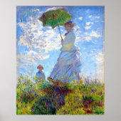 Monet: Frau mit Parasol Impressionist Art ~ Poster (Vorne)