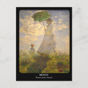 MONET / Frau mit Sonnenschirm Postkarte