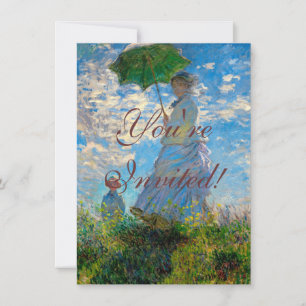 Monet Frau Sonnenschirm Impressionismus Einladung