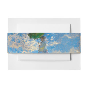 Monet Frau Sonnenschirm Impressionismus Einladungsbanderole