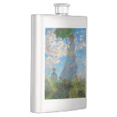 Monet Frau Sonnenschirm Impressionismus Flachmann (Rechts)