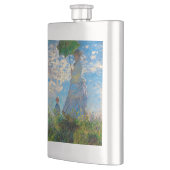 Monet Frau Sonnenschirm Impressionismus Flachmann (Links)