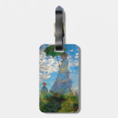 Monet Frau Sonnenschirm Impressionismus Gepäckanhänger (Rückseite vertikal)