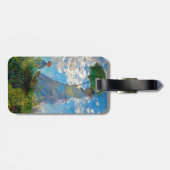 Monet Frau Sonnenschirm Impressionismus Gepäckanhänger (Rückseite horizontal)