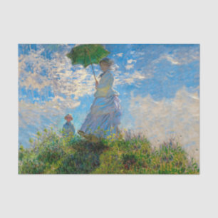 Monet Frau Sonnenschirm Impressionismus Seidenpapier