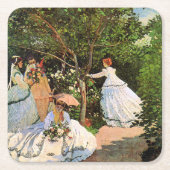 Monet - Frauen im Garten Rechteckiger Pappuntersetzer (Vorderseite)