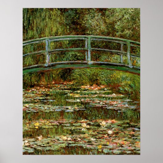 Monet French Japanese Bridge Art Poster (Vorne)