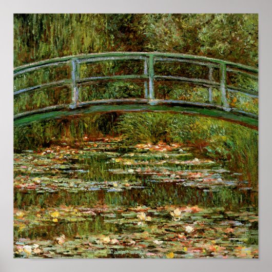 Monet French Japanese Bridge Art Poster (Vorne)