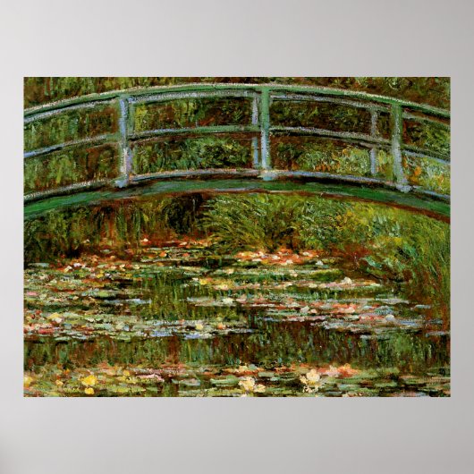 Monet French Japanese Bridge Art Poster (Vorne)