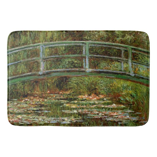 Monet French Japanese Bridge Giverney Badematte (Vorderseite)