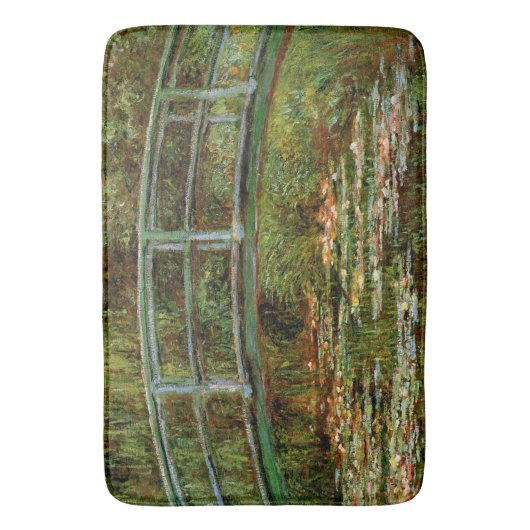 Monet French Japanese Bridge Giverney Badematte (Vorderseite Vertikal)