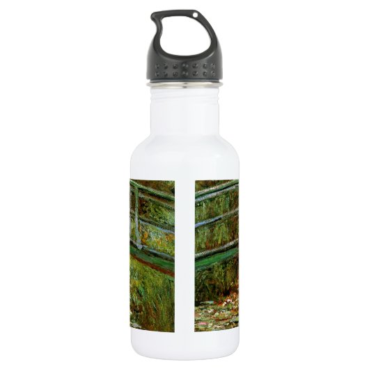 Monet French Japanese Bridge Giverney Edelstahlflasche (Rückseite)