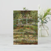 Monet French Japanese Bridge Giverney Einladung (Stehend Vorderseite)