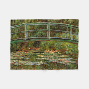 Monet French Japanese Bridge Giverney Fleecedecke
