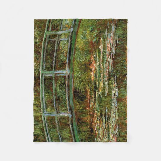 Monet French Japanese Bridge Giverney Fleecedecke (Vorderseite)