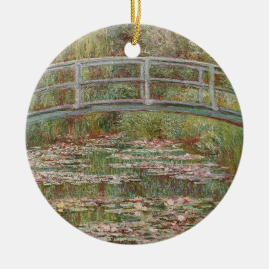 Monet French Japanese Bridge Giverney Keramikornament (Vorne)