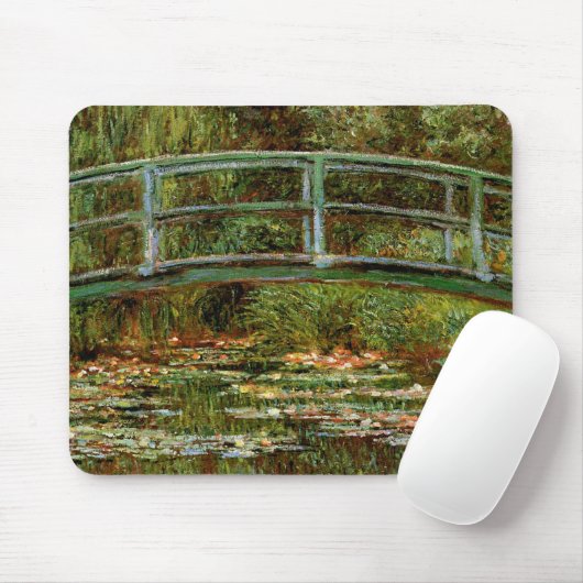 Monet French Japanese Bridge Giverney Mousepad (Mit Mouse)