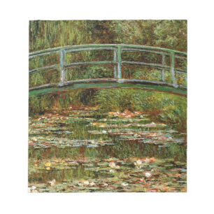 Monet French Japanese Bridge Giverney Notizblock