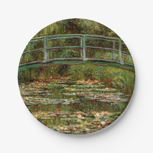 Monet French Japanese Bridge Giverney Pappteller (Vorderseite)