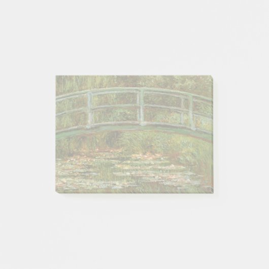 Monet French Japanese Bridge Giverney Post-it Klebezettel (Vorderseite)