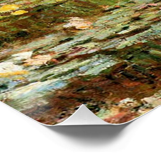 Monet French Japanese Bridge Giverney Poster (Ecke)