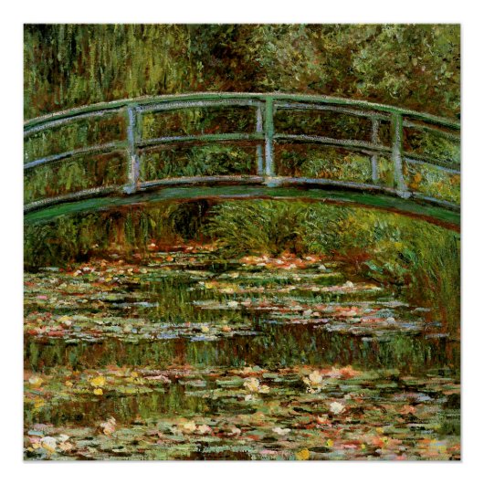 Monet French Japanese Bridge Giverney Poster (Vorderseite)